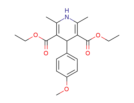 Molecular Structure of 34014-60-3 (4-(4-Methoxyphenyl)-2,6-dimethyl-1,4-dihydropyridine-3,5-bis(carboxylic acid ethyl) ester)