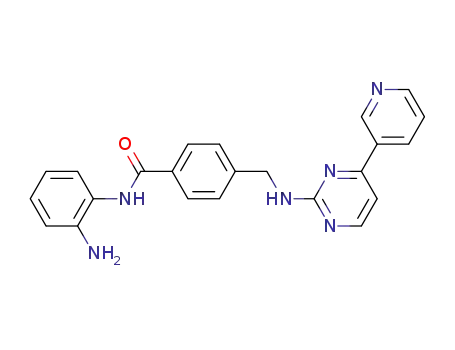 Molecular Structure of 726169-73-9 (N-(2-Aminophenyl)-4-([[4-(pyridin-3-yl)pyrimidin-2-yl]amino]methyl)benzamide)