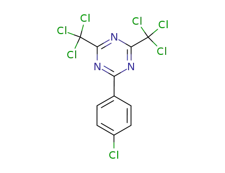 Molecular Structure of 3712-60-5 (4,6-Bis-(trichloromethyl)-2-(4-chlorophenyl)-1,3,5-triazine)