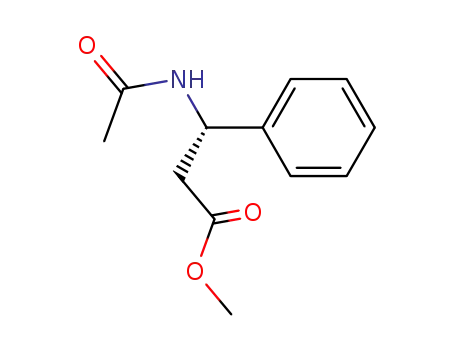 Molecular Structure of 67654-58-4 (Methyl (S)-3-acetamido-3-phenylpropanoate)