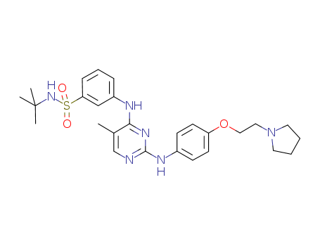 N-(1,1-Dimethylethyl)-3-[[5-methyl-2-[[4-[2-(1-pyrrolidinyl)ethoxy]phenyl]amino]-4-pyrimidinyl]amino]benzenesulfonamide