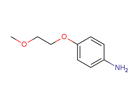 Molecular Structure of 33311-29-4 (4-(2-METHOXYETHOXY)ANILINE)