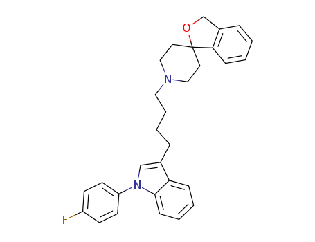 147817-50-3,SIRAMESINE,1'-[4-[1-(4-Fluorophenyl)-1H-indol-3-yl]-1-butyl]spiro[isobenzofuran-1(3H),4'-piperidine];Lu 28-179; Siramesine