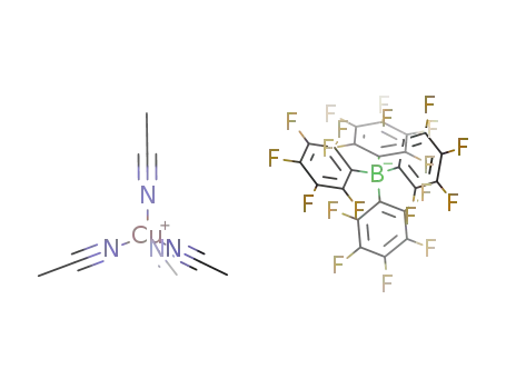 Molecular Structure of 425370-02-1 (tetrakis(acetonitrile)copper(I) tetrakis(pentafluorophenyl)borate)