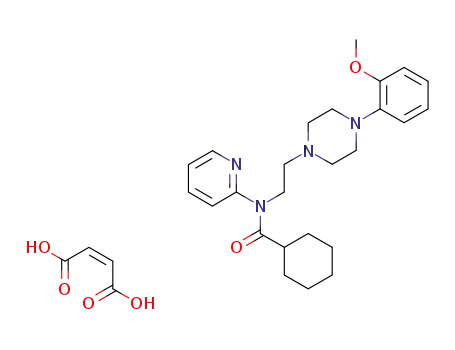Molecular Structure of 634908-75-1 (N-[2-[4-(2-METHOXYPHENYL)-1-PIPERAZINYL]ETHYL]-N-2-PYRIDINYL-CYCLOHEXANECARBOXAMIDE MALEATE)