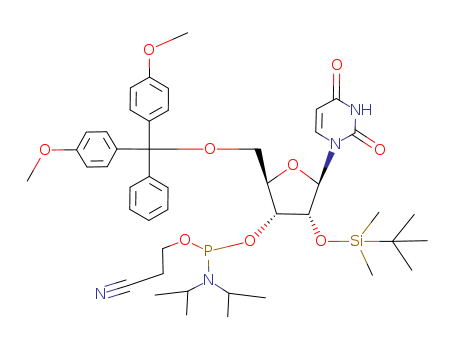 5'-O-(4,4-Dimethoxytrityl)-2'-O-[(tert-butyl)dimethylsilyl]uridine-3'-(2-cyanoethyl-N,N-diisopropyl)phosphoramidite(118362-03-1)