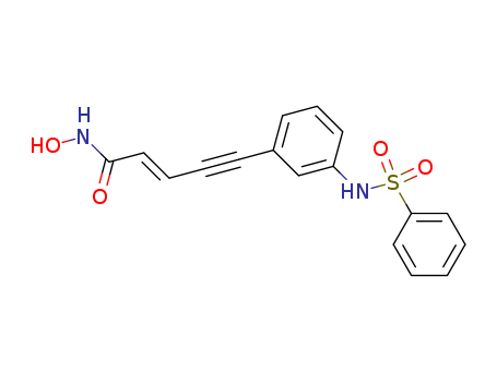 2-Penten-4-ynamide, N-hydroxy-5-[3-[(phenylsulfonyl)amino]phenyl]-, (2E)-