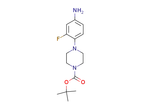 Molecular Structure of 154590-35-9 (4-(4-Boc-piperazin-1-yl)-3-fluoroaniline)