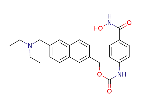 Molecular Structure of 497833-27-9 ([4-[(Hydroxyamino)carbonyl]phenyl]carbamic acid [6-[(diethylamino)methyl]-2-naphthalenyl]methyl ester)