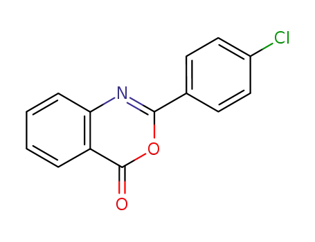 Molecular Structure of 18600-52-7 (4H-3,1-Benzoxazin-4-one, 2-(4-chlorophenyl)-)