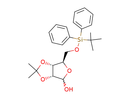 Molecular Structure of 96690-02-7 (5-O-(tert-butyldiphenylsilyl)-2,3-O-isopropylidene-D-ribofuranose)
