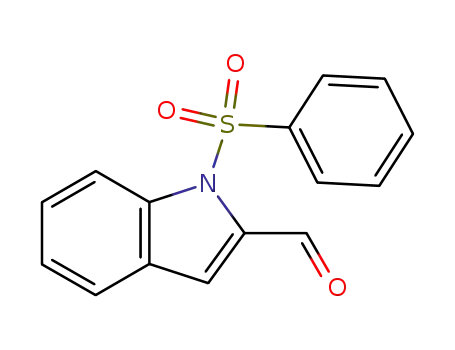 Molecular Structure of 80360-23-2 (1-(PHENYLSULFONYL)-1H-INDOLE-2-CARBALDEHYDE)
