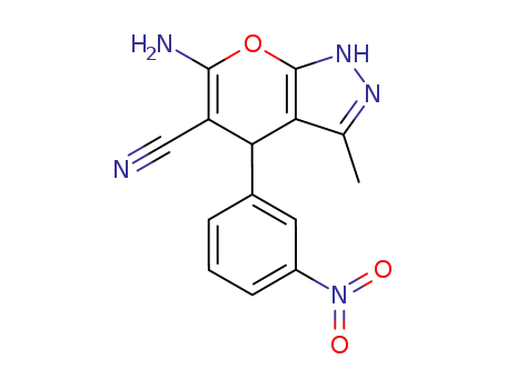 6-Amino-3-methyl-4-(3-nitrophenyl)-1,4-dihydropyrano[2,3-c]pyrazole-5-carbonitrile
