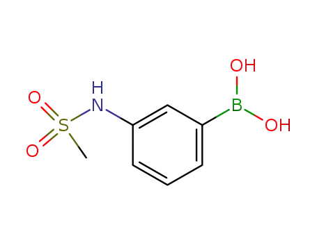 Molecular Structure of 148355-75-3 (3-(METHYLSULFONYLAMINO)PHENYLBORONIC ACID)
