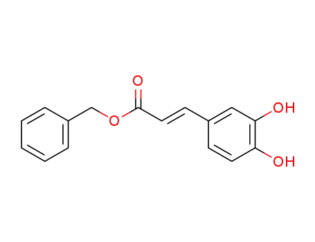 Molecular Structure of 130734-47-3 (2-Propenoic acid, 3-(3,4-dihydroxyphenyl)-, phenylmethyl ester, (E)-)