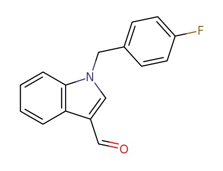 Molecular Structure of 192997-23-2 (1-(4-FLUORO-BENZYL)-1H-INDOLE-3-CARBALDEHYDE)