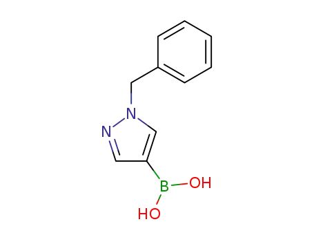 Molecular Structure of 852362-22-2 (1-BENZYL-1H-PYRAZOLE-4-BORONIC ACID)