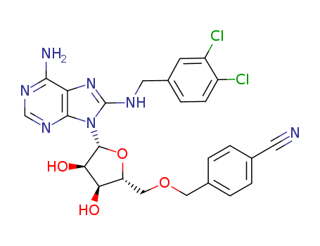 5'-O-[(4-Cyanophenyl)methyl]-8-[[(3,4-dichlorophenyl)-methyl]amino]-adenosine