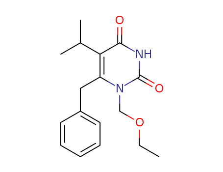 2,4(1H,3H)-Pyrimidinedione,1-(ethoxymethyl)-5-(1-methylethyl)-6-(phenylmethyl)-