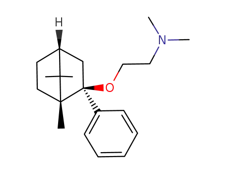 Molecular Structure of 80178-56-9 (N,N-diMethyl-2-((1S,2R,4R)-1,7,7-triMethyl-2-phenylbicyclo[2.2.1]heptan-2-yloxy)ethanaMine)