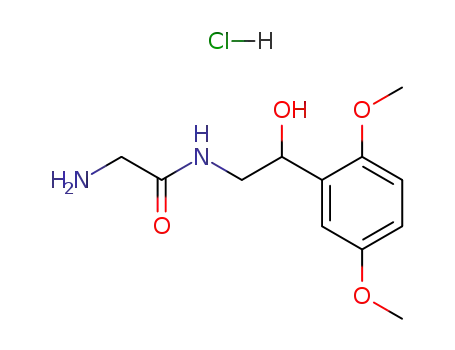 Molecular Structure of 43218-56-0 (2-Amino-N-[2-(2,5-dimethoxyphenyl)-2-hydroxyethyl]acetamide monohydrochloride)