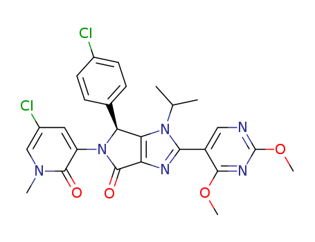 (6S)-5-(5-chloro-1,2-dihydro-1-methyl-2-oxo-3-pyridinyl)-6-(4-chlorophenyl)-2-(2,4-dimethoxy-5-pyrimidinyl)-5,6-dihydro-1-(1-methylethyl)-Pyrrolo[3,4-d]imidazol-4(1H)-one