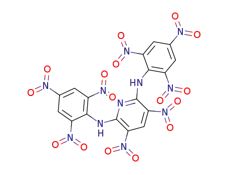 Molecular Structure of 38082-89-2 (2,6-BIS,BIS(PICRYLAMINO)-3,5-DINITROPYRIDINE)