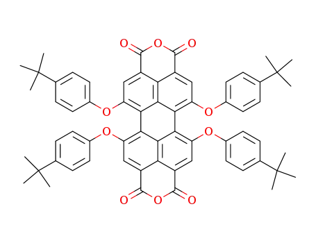 Molecular Structure of 156028-30-7 (1,6,7,12-Tetra-tert-butylphenoxyperylene-3,4,9,10-tetracarboxylic dianhydride)
