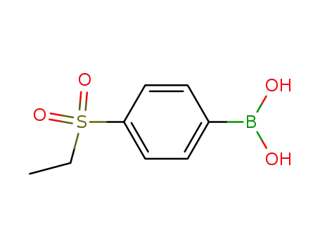 Molecular Structure of 352530-24-6 (4-(ETHYLSULFONYL)PHENYLBORONIC ACID)