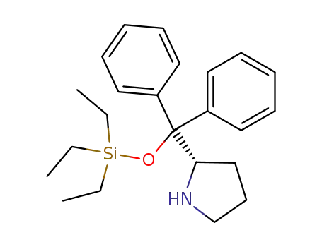 Molecular Structure of 864466-70-6 (S-2-[diphenyl[(triethylsilyl)oxy]Methyl]-Pyrrolidine)