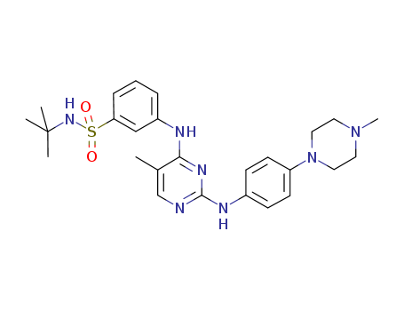 N-(1,1-Dimethylethyl)-3-[[5-methyl-2-[[4-(4-methyl-1-piperazinyl)phenyl]amino]-4-pyrimidinyl]amino]benzenesulfonamide