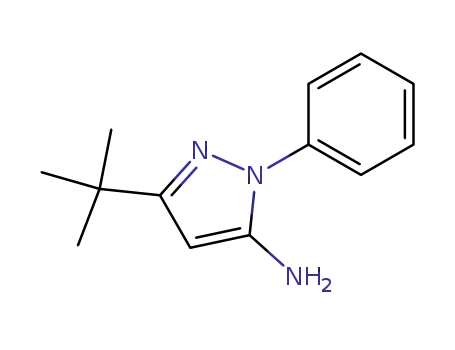 Molecular Structure of 126208-61-5 (5-tert-Butyl-2-phenyl-2H-pyrazol-3-ylamine)