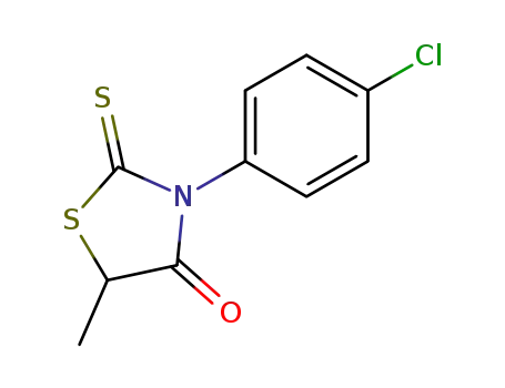 Molecular Structure of 6012-92-6 (3-(p-Chlorophenyl)-5-methylrhodanine)