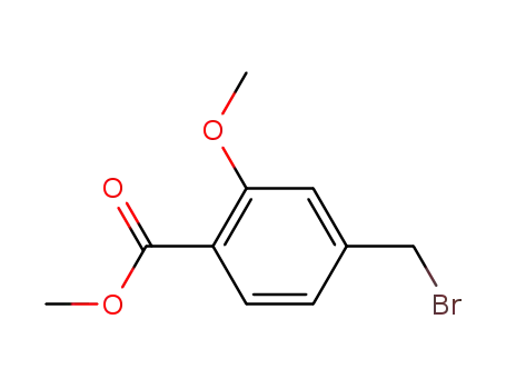 Molecular Structure of 74733-27-0 (methyl 4-(bromomethyl)-2-methoxybenzoate)