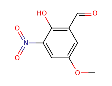 Molecular Structure of 34549-69-4 (2-HYDROXY-5-METHOXY-3-NITRO-BENZALDEHYDE)