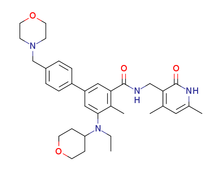 EPZ-6438;E7438;[1,1'-Biphenyl]-3-carboxamide,N-[(1,2-dihydro-4,6-dimethyl-2-oxo-3-pyridinyl)methyl]-5-[ethyl(tetrahydro-2H-pyran-4-yl)amino]-4-methyl-4'-(4-morpholinylmethyl)-