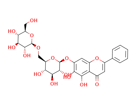 Molecular Structure of 114482-86-9 (Baicalin-7-diglucoside)