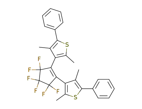 Molecular Structure of 172612-67-8 (1,2-BIS(2,4-DIMETHYL-5-PHENYL-3-THIENYL)-3,3,4,4,5,5-HEXAFLUORO-1-CYCLOPENTENE)