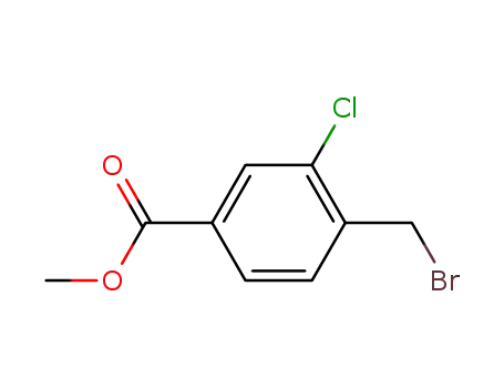 Molecular Structure of 74733-30-5 (METHYL 4-(BROMOMETHYL)-3-CHLOROBENZOATE)