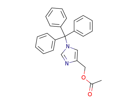 Molecular Structure of 183500-34-7 ((1-TRITYL-1H-IMIDAZOL-4-YL)METHYL ACETATE)