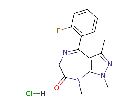 Molecular Structure of 33754-49-3 (ZOLAZEPAM HYDROCHLORIDE (500 MG))