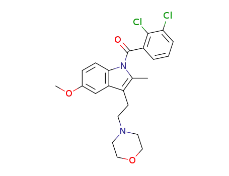 Molecular Structure of 180002-83-9 (1-(2,3-DICHLOROBENZOYL)-5-METHOXY-2-METHYL-3-[2-(4-MORPHOLINYL)ETHYL]-1H-INDOLE)