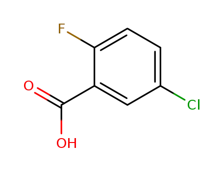 Molecular Structure of 394-30-9 (5-Chloro-2-fluorobenzoic acid)