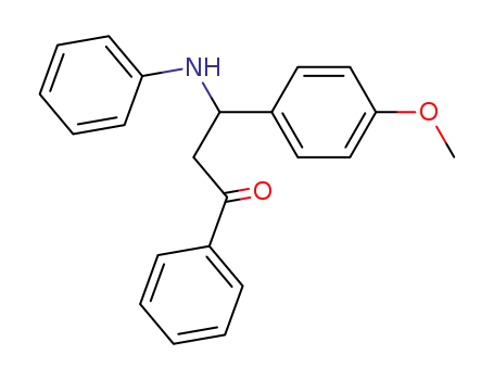 Molecular Structure of 802-48-2 (1-Propanone, 3-(4-methoxyphenyl)-1-phenyl-3-(phenylamino)-)