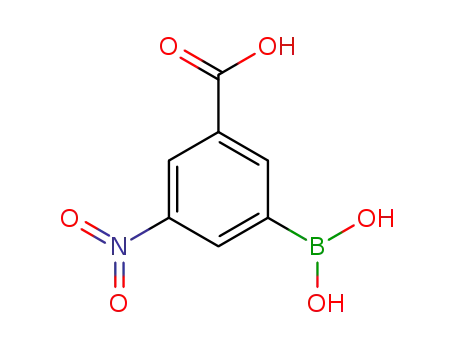 Molecular Structure of 101084-81-5 (3-Carboxy-5-nitrophenylboronic acid)