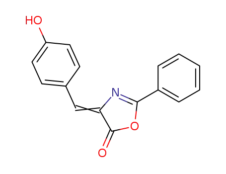 Molecular Structure of 1226-71-7 (4-(4-hydroxybenzylidene)-2-phenyl-1,3-oxazol-5(4H)-one)