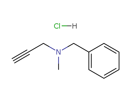 306-07-0,PARGYLINE HYDROCHLORIDE,Benzenemethanamine,N-methyl-N-2-propynyl-, hydrochloride (9CI);Benzylamine, N-methyl-N-2-propynyl-,hydrochloride (6CI,8CI);A 19120;Eutonyl;Eutonyl-ten;MO 911;Methylbenzylpropynylamine hydrochloride;N-Benzyl-N-methyl-2-propynylaminehydrochloride;N-Methyl-N-(2-propynyl)benzylamine hydrochloride;NSC 43798;Pargyline hydrochloride;