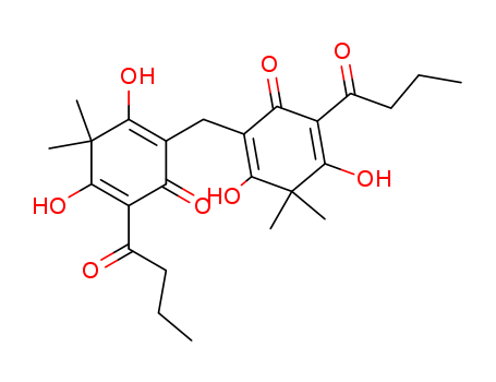 2,5-Cyclohexadien-1-one,2,2'-methylenebis[3,5-dihydroxy-4,4-dimethyl-6-(1-oxobutyl)- cas  644-61-1