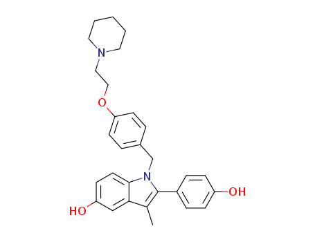 1H-Indol-5-ol,2-(4-hydroxyphenyl)-3-methyl-1-[[4-[2-(1-piperidinyl)ethoxy]phenyl]methyl]-