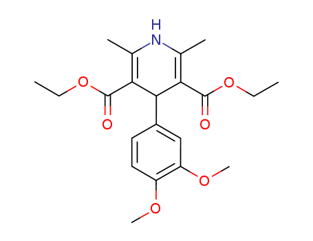 10354-32-2,diethyl 4-(3,4-dimethoxyphenyl)-2,6-dimethyl-1,4-dihydropyridine-3,5-dicarboxylate,3,5-Pyridinedicarboxylicacid, 4-(3,4-dimethoxyphenyl)-1,4-dihydro-2,6-dimethyl-, diethyl ester(7CI,8CI,9CI);2,6-Dimethyl-3,5-bis(ethoxycarbonyl)-4-(3,4-dimethoxyphenyl)-1,4-dihydropyridine;DHP 51; Diethyl4-(3,4-dimethoxyphenyl)-2,6-dimethyl-1,4-dihydropyridine-3,5-dicarboxylate; NSC282463